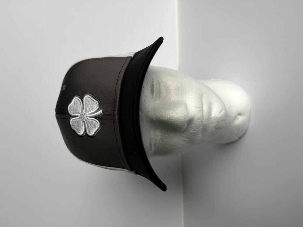 Black Clover Hat Cap Baseball Fitted One Size Gray White Live Lucky Mens Golf